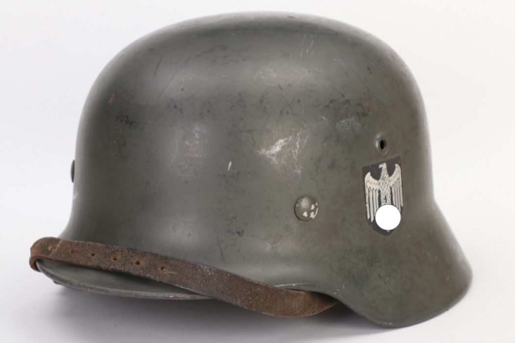 Heer M35 double decal helmet - ET66 (named)