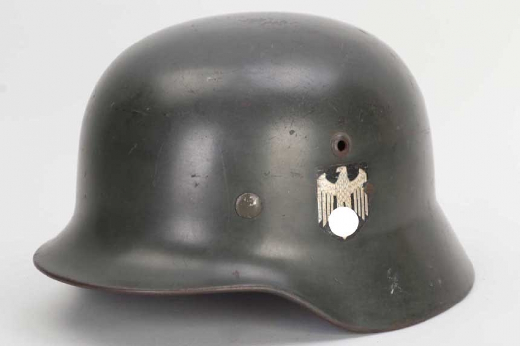 Heer M35 double decal helmet - Q62