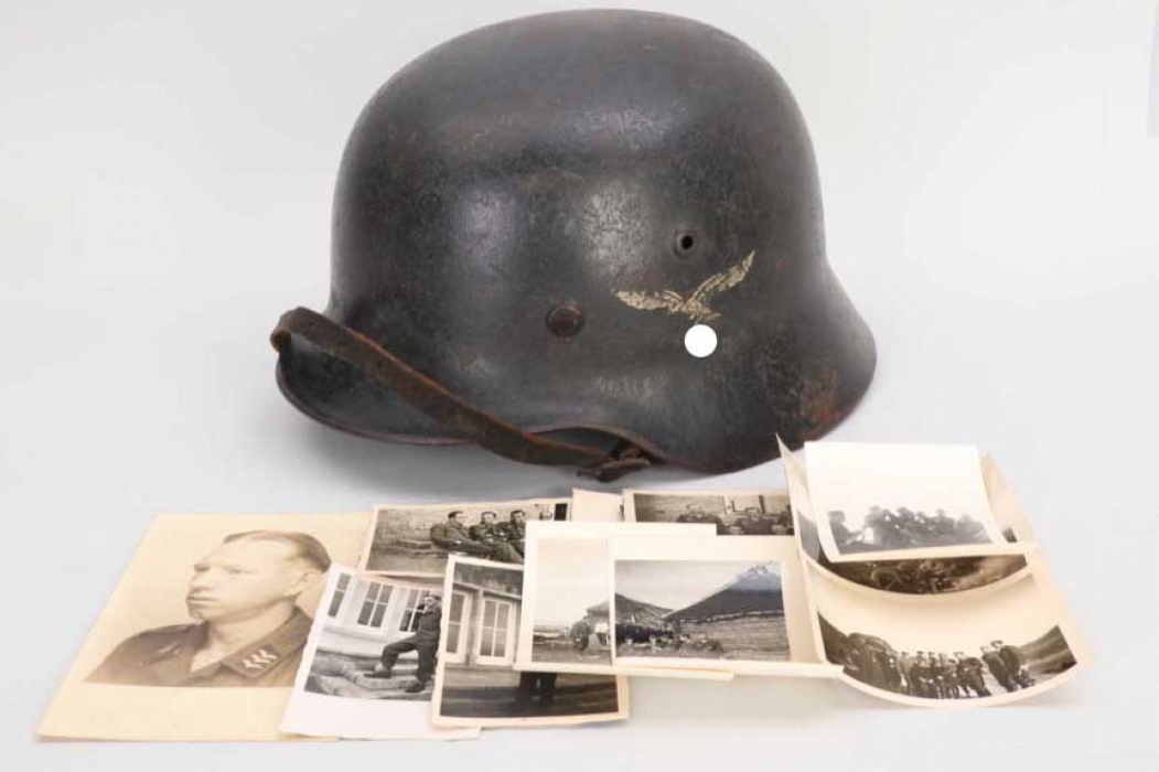 Luftwaffe M40 single decal helmet with photos
