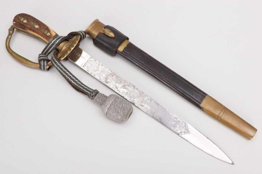 Third Reich forestry hunting dagger with hanger & portepee - WKC