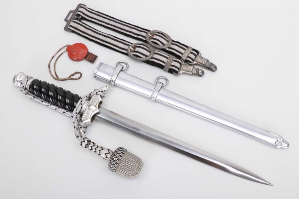 Bahnschutz leader's dagger with hangers & portepee + maker's tag - Eickhorn