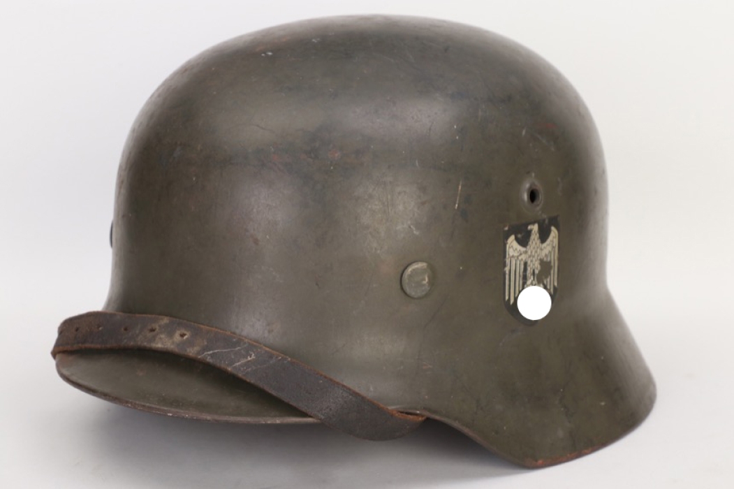 Heer M35 double decal helmet - Q66 (named)