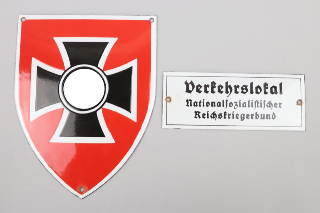 NS-Reichskriegerbund two enamel signs