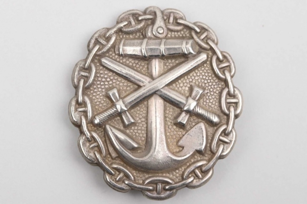 WWI Naval Wound Badge in silver - Neusilber