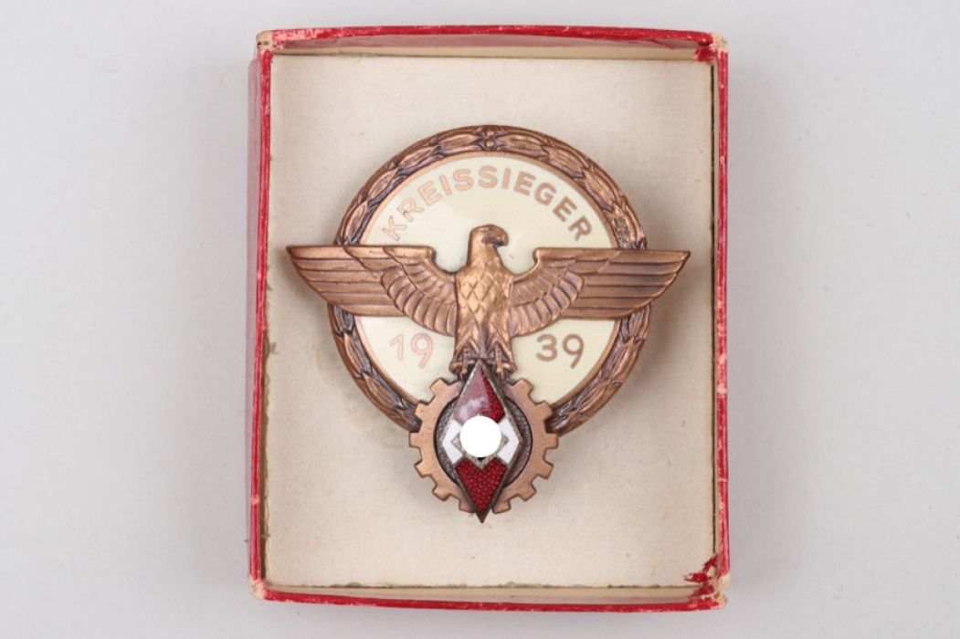 1939 Kreissieger Badge in case - Aurich