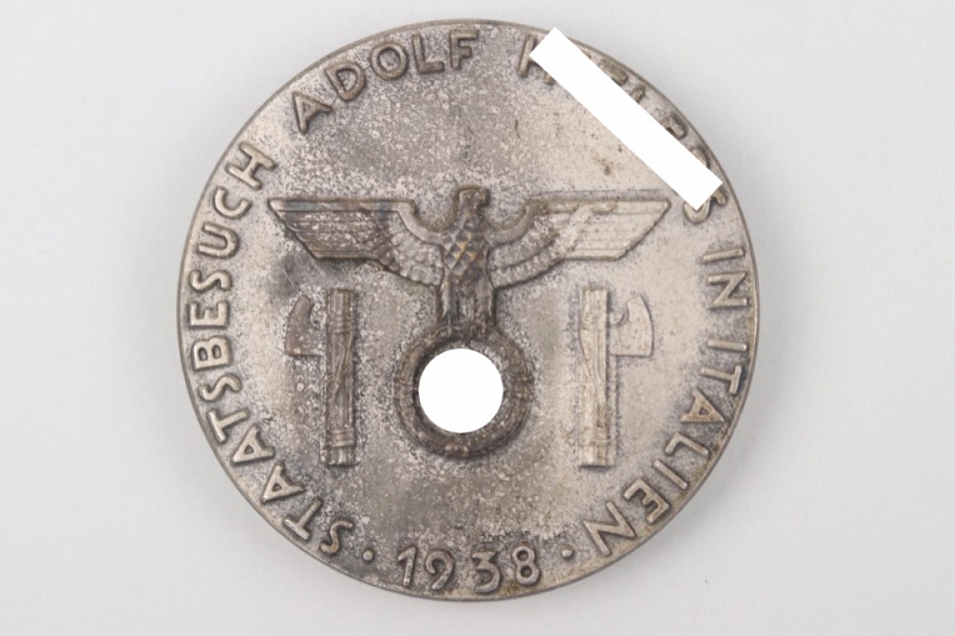 1938 "Staatsbesuch A. Hitler in Italien" official participant badge - J. Nottbrock