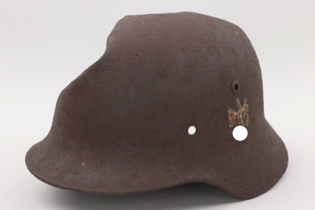 Heer M35 single decal helmet - crushed