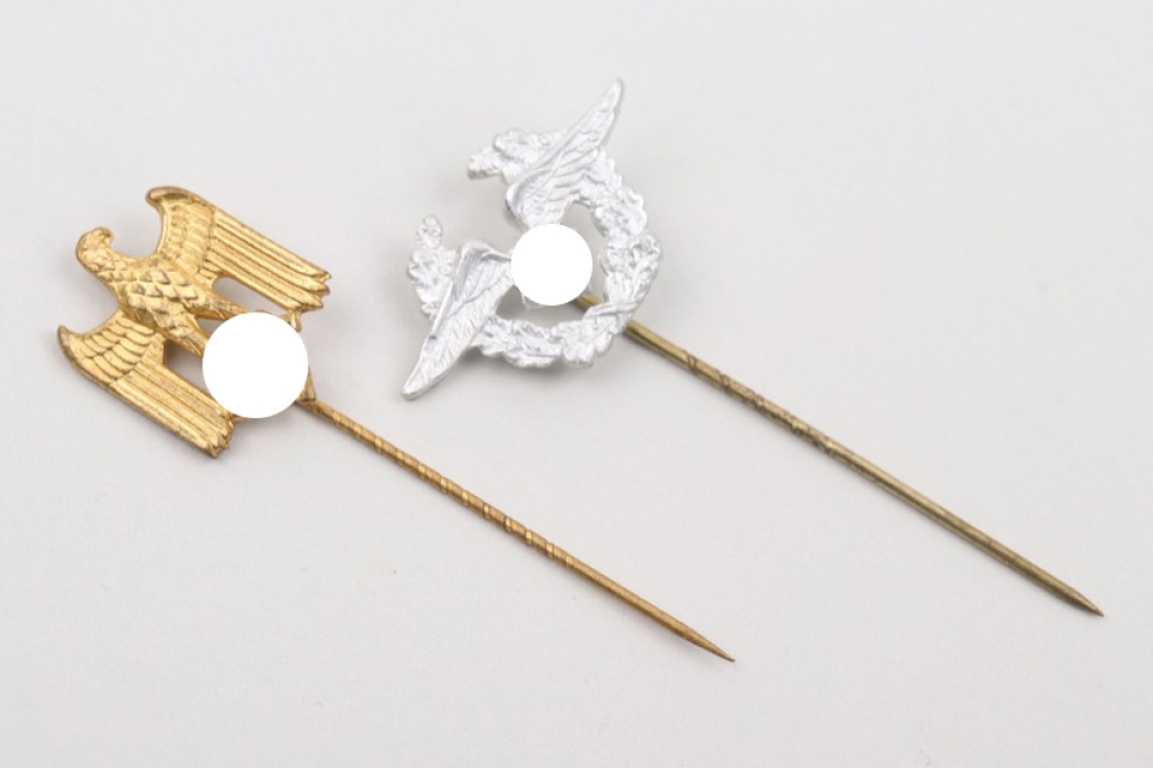 Kriegsmarine / Luftwaffe civilian's lapel pins