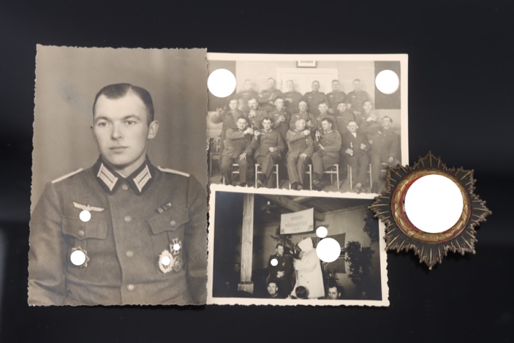 Lt. Salewski - German Cross in Gold (Godet) and photos