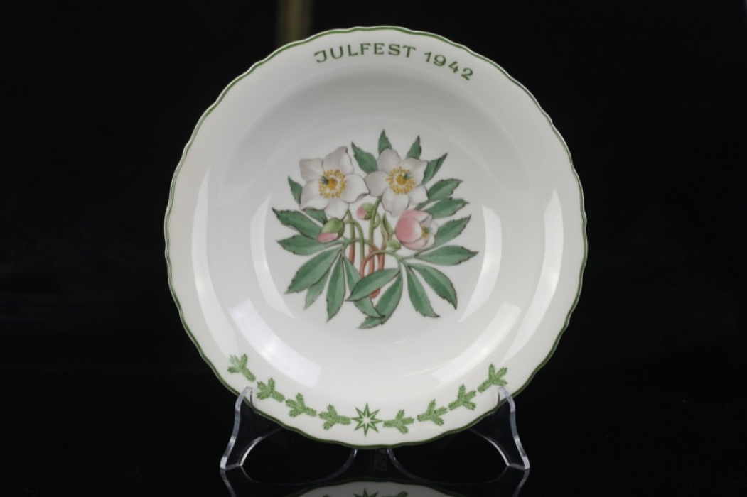 SS Allach - Julfest 1942 colored porcelain plate