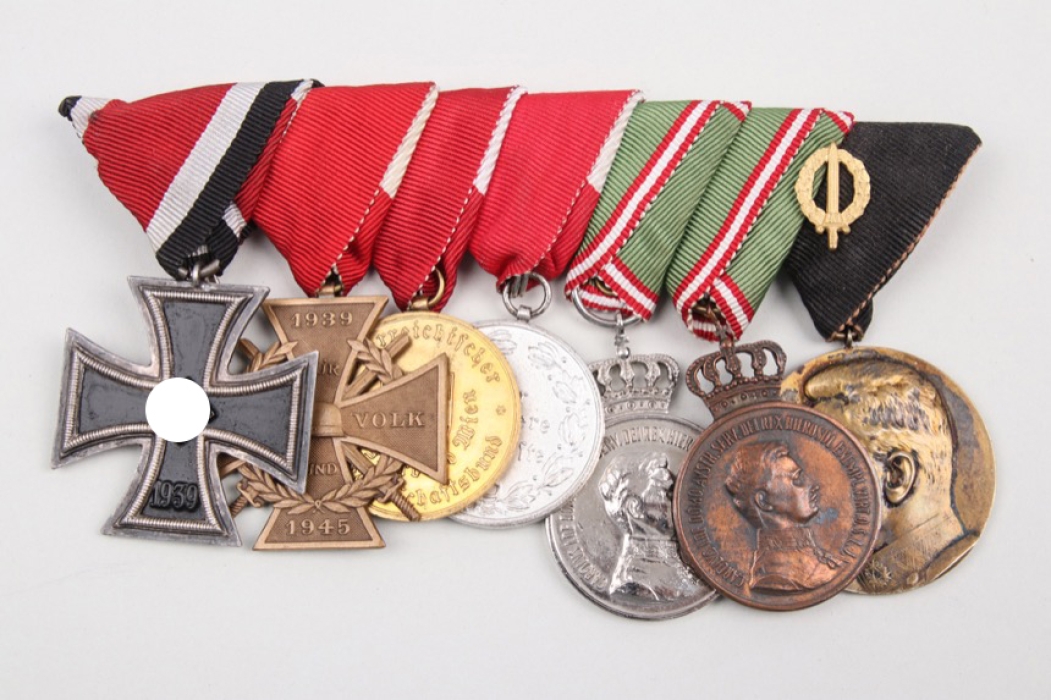 Austrian 7-place medal bar to a WWII veteran