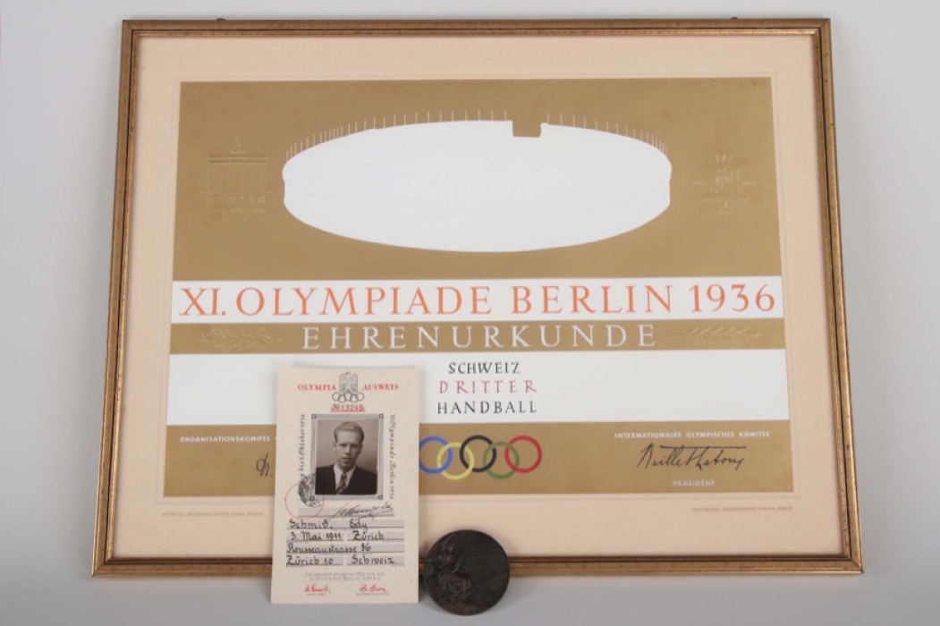 Schmid, Eduard - Olympic Berlin bronze medallist's grouping