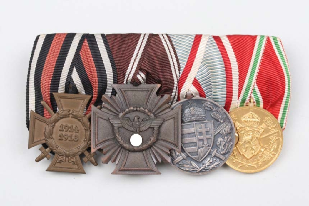 NSDAP 4-place medal bar to an Austrian WWI veteran