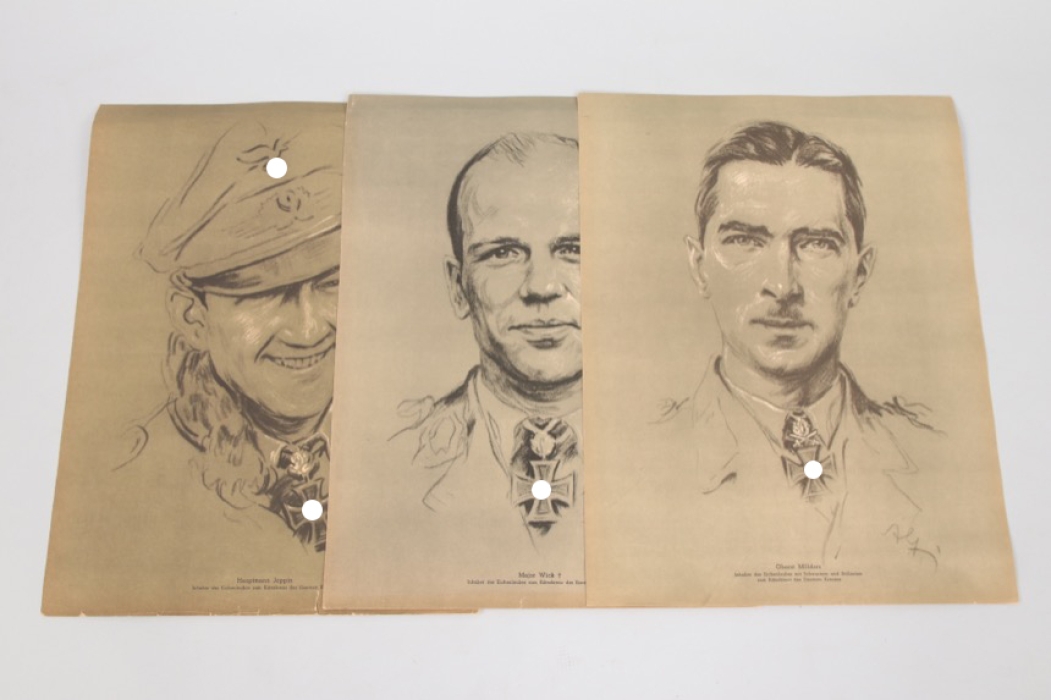 Oberst Mölders, Major Wick & Hauptmann Joppien posters (art prints)