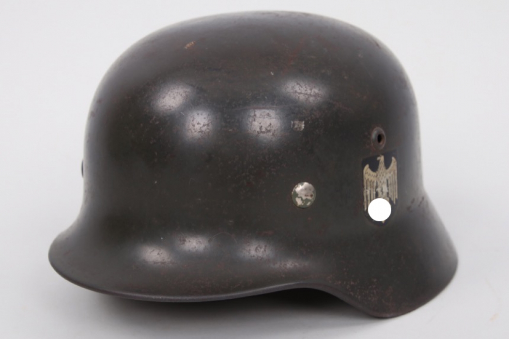 Heer M35 double decal helmet- Q66