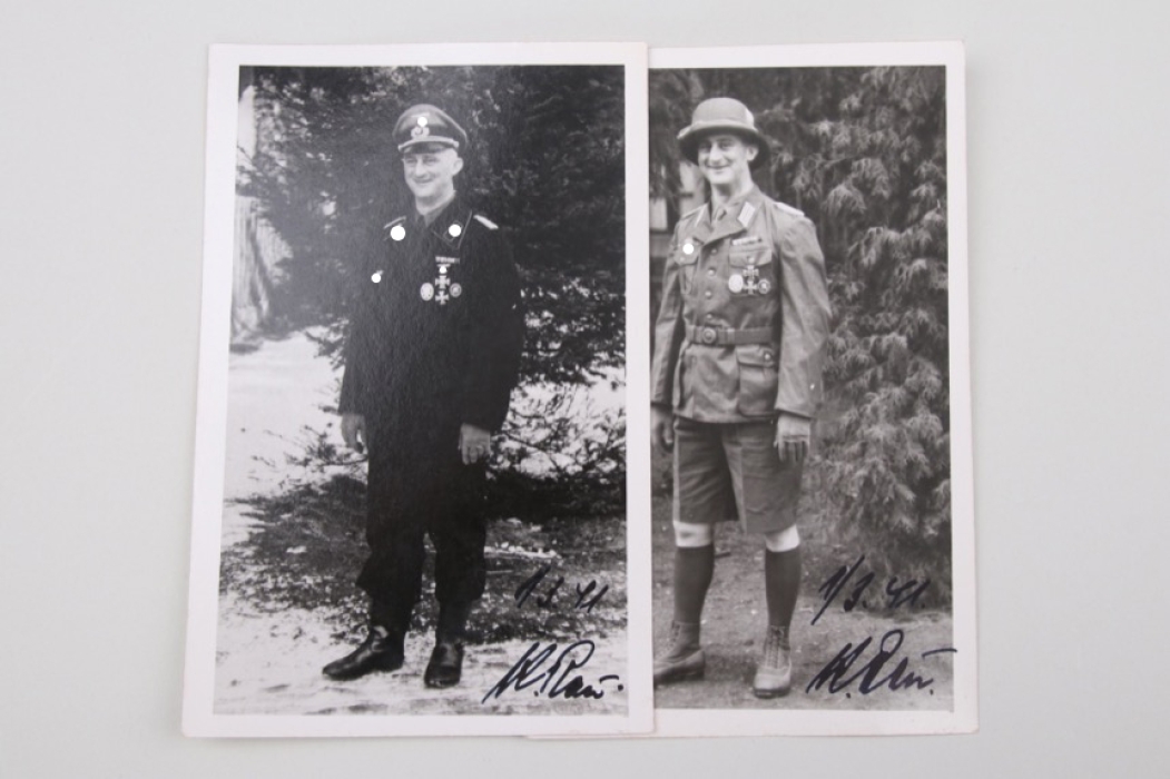 Panzerjäger-Abteilung 605 (Afrika) two photos of the commander with signature