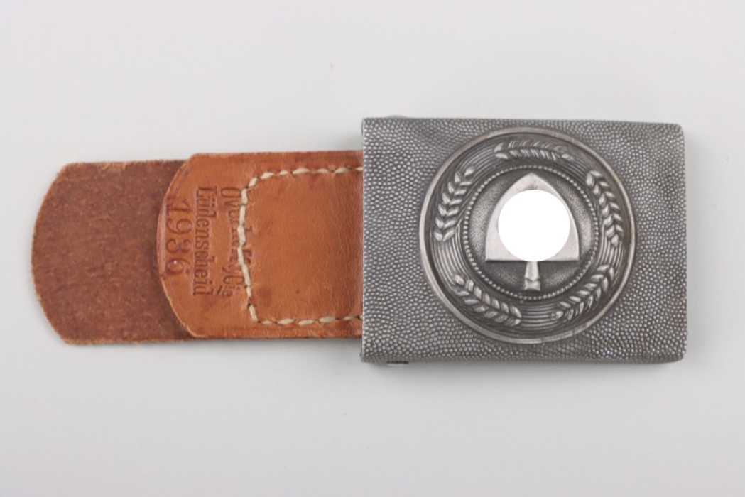 RAD buckle (EM/NCO) with leather tab - olc