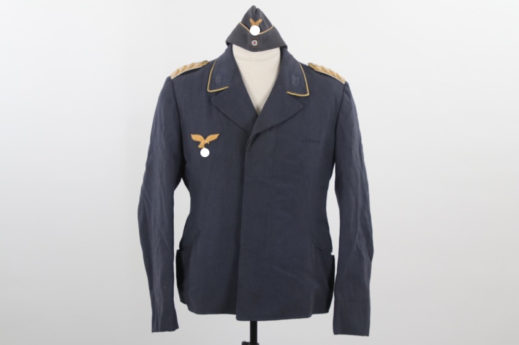 Luftwaffe flight blouse & sidecap for a Generalmajor