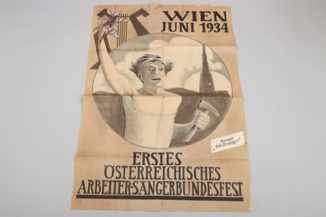 1934 Austrian "Sängerbund" festival poster - Wien
