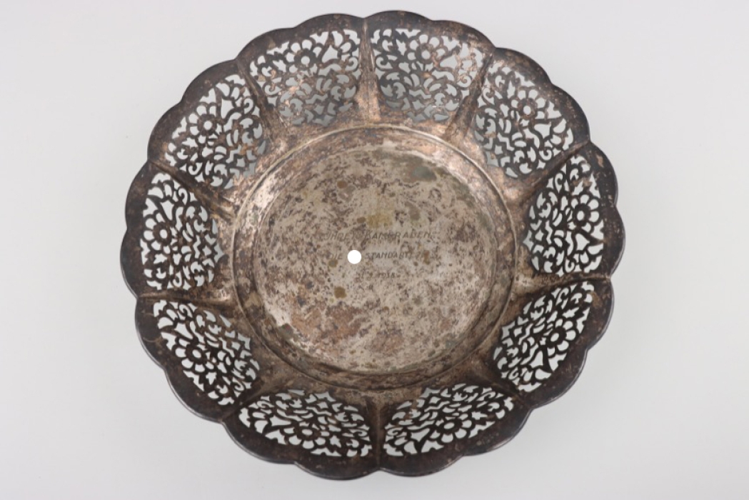 Engraved silver bowl - SS Standarte 76