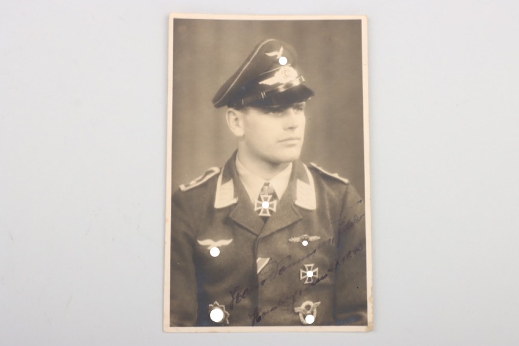 Dammers, Hans - signed Knight's Cross winner portrait photo