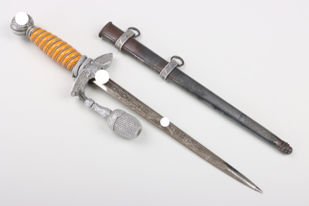 Luftwaffe officer's dagger with etched blade - Emil Voos