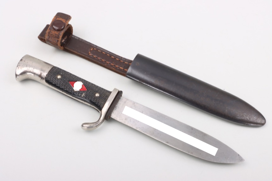 HJ knife with motto & anodized scabbard - Eickhorn