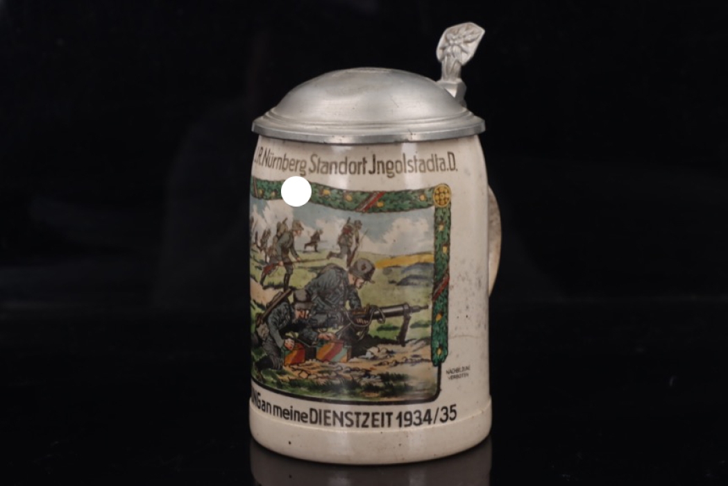 7. Comp. A.II./J.R. Ingolstadt porcelain reservist's beer mug