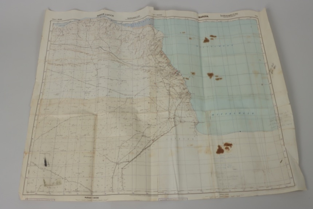Hptm. Beck - map of Libya (Marsa Lucch) 1941
