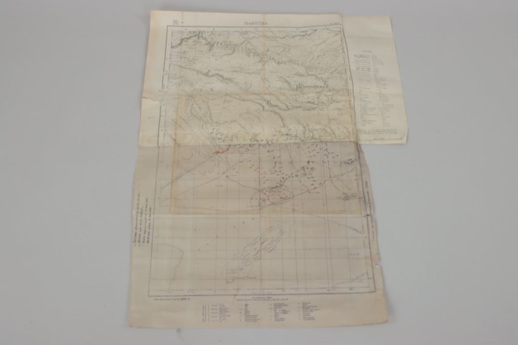 Hptm. Beck - map of Martuba (Derna) with tactical notes