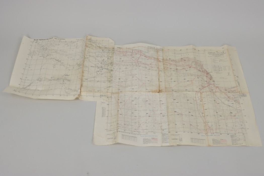 Hptm. Beck - large map with notes Tobruk / Sollum