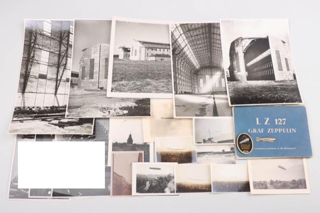 Zeppelin lot, consisting of photos, postcards and badges