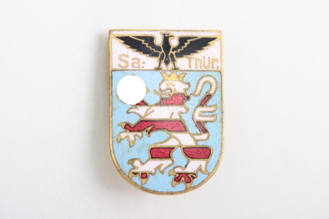 Unknown medal, shield form, enameled, "SA.-Thüringen"