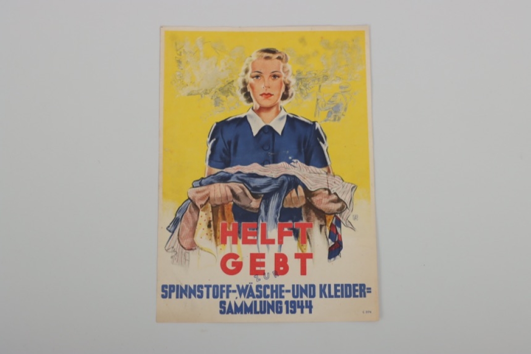 Propaganda Poster "Helft gebt"