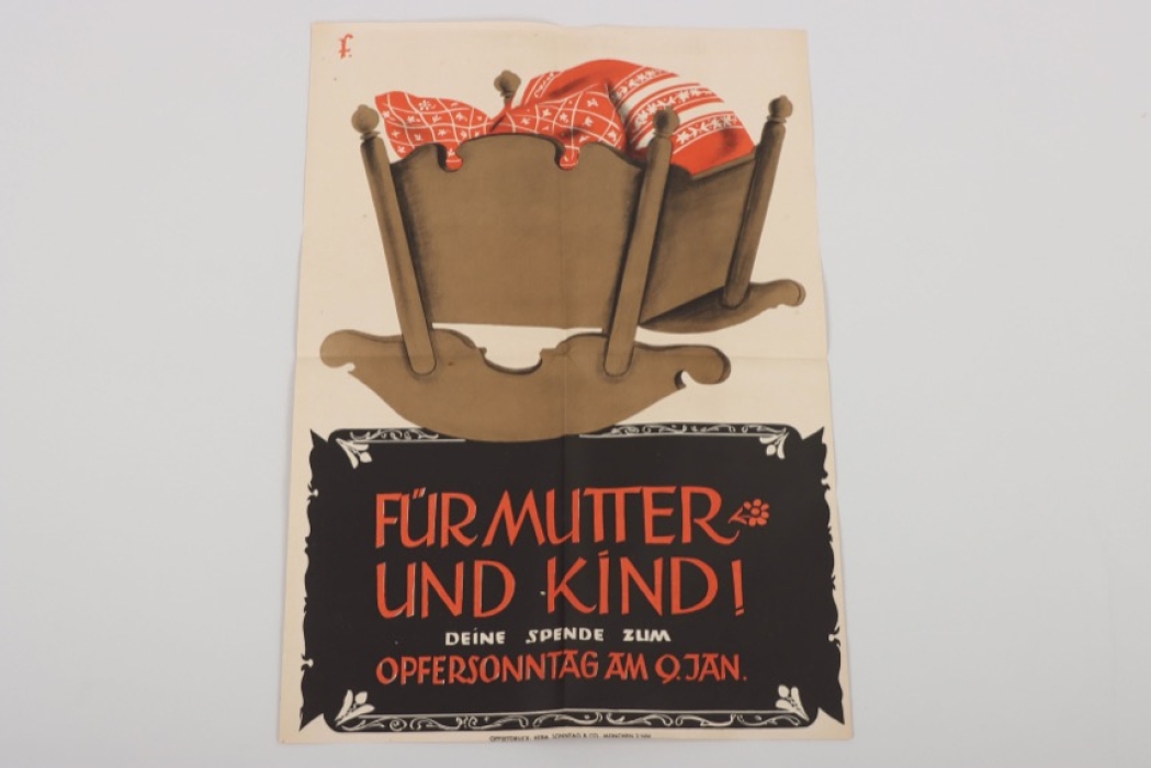 Propaganda poster "Für Mutter und Kind"