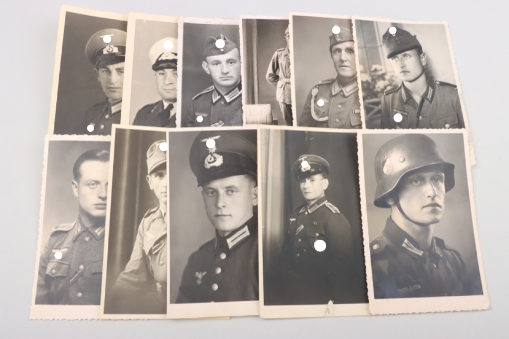 11 x Wehrmacht portrait photos
