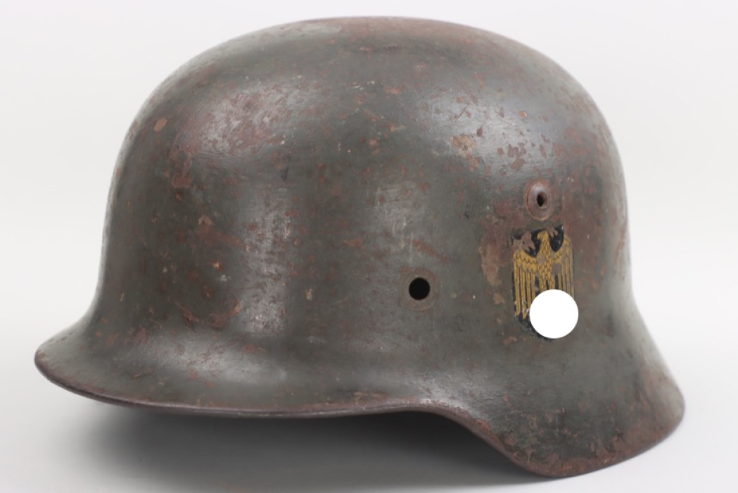 Kriegsmarine double decal M35 helmet - ET66