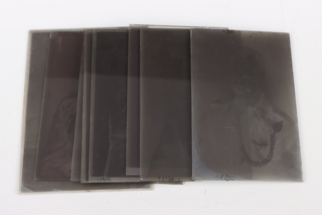 Lot of ten glass negatives of Wehrmacht members