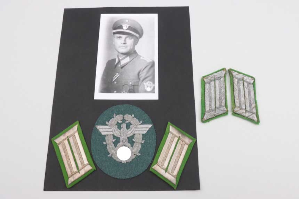Police Officer's insignia lot + portrait photo