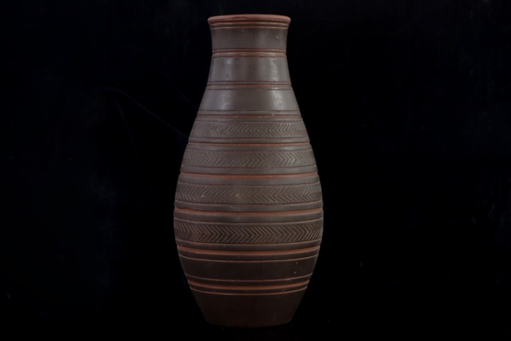 Brown Allach ceramic vase