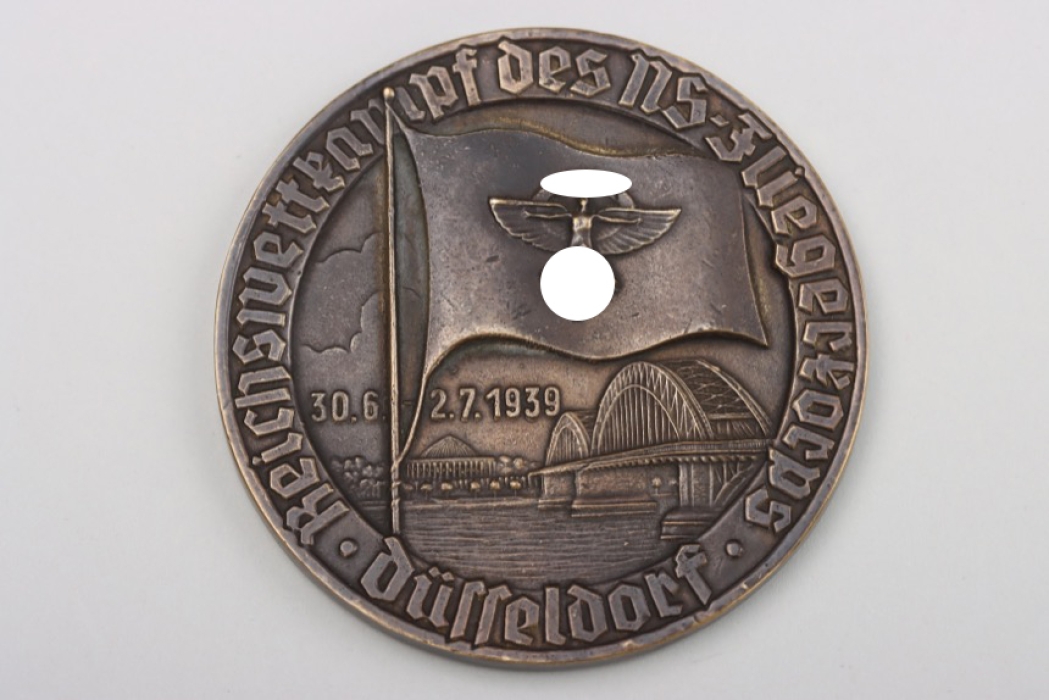 1939 NSFK "Reichswettkampf Düsseldorf" bronze plaque