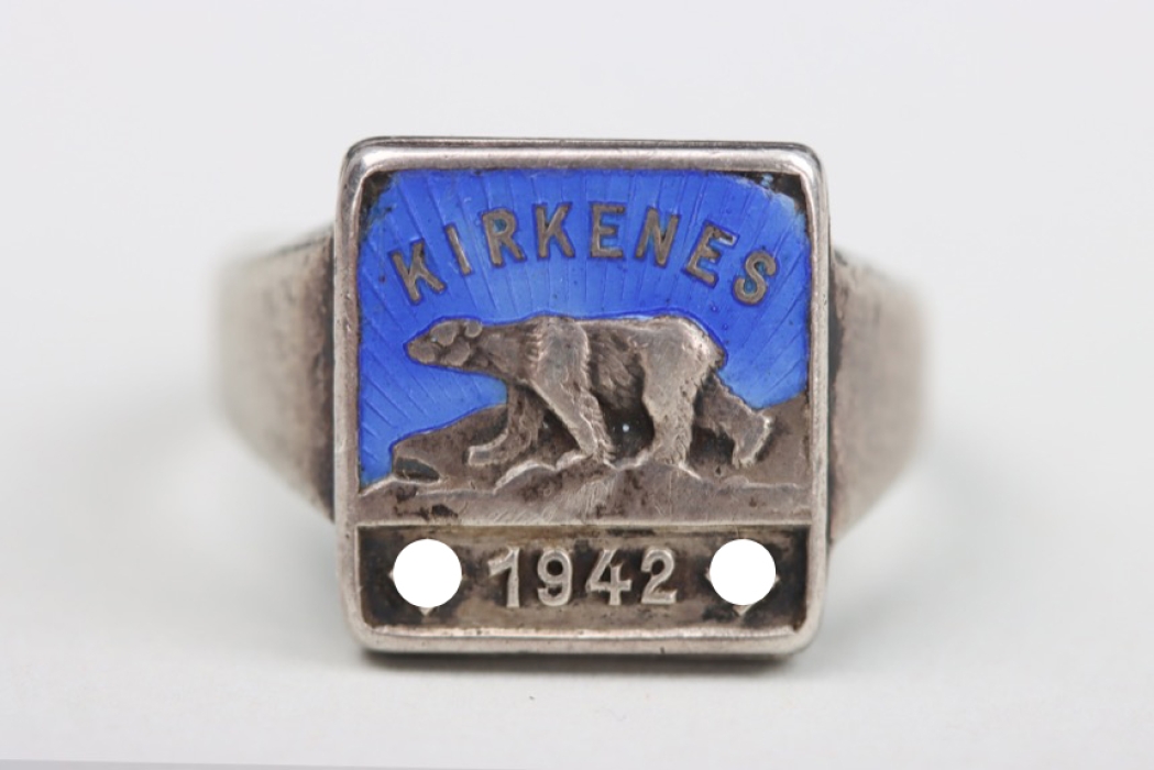 1942 "KIRKENES" personal silver ring