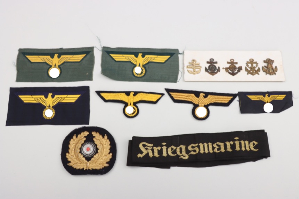 Kriegsmarine insignia lot
