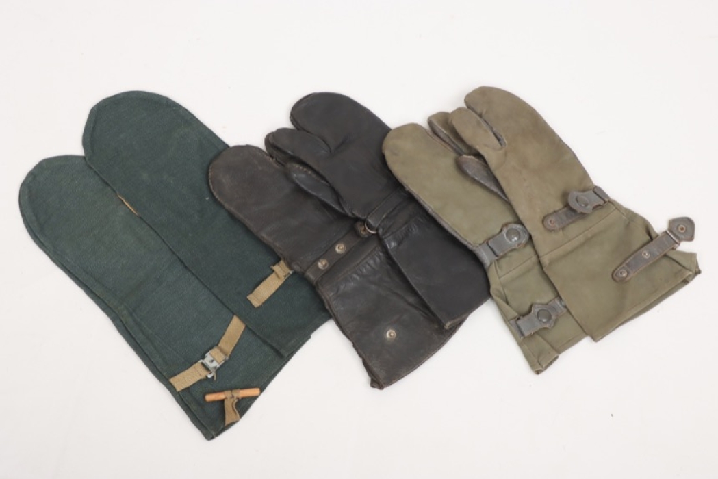 Wehrmacht Luftwaffe three pairs of gloves