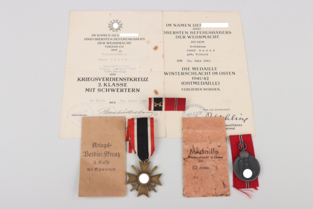 SS-Geb.Div. "Nord" document and medal grouping
