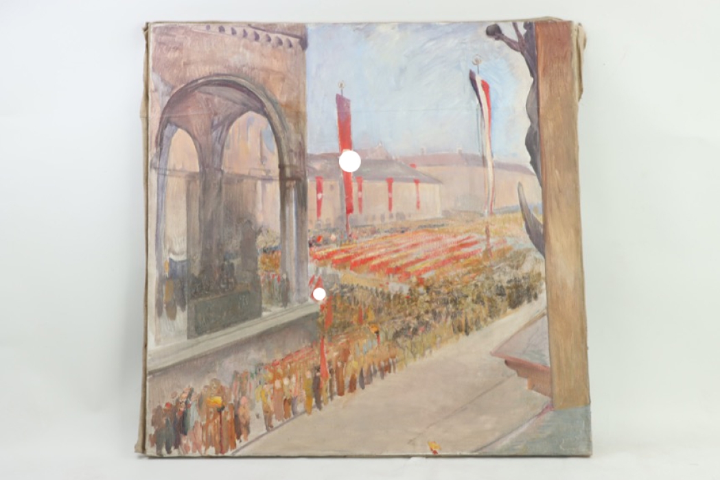Vollbehr, Ernst - painting of a 9th November celebration in Munich