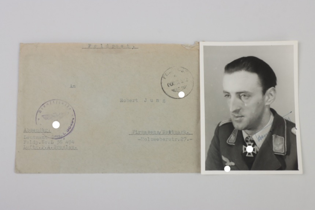 Graf, Hermann - Diamonds winner signed portrait photo with envelope
