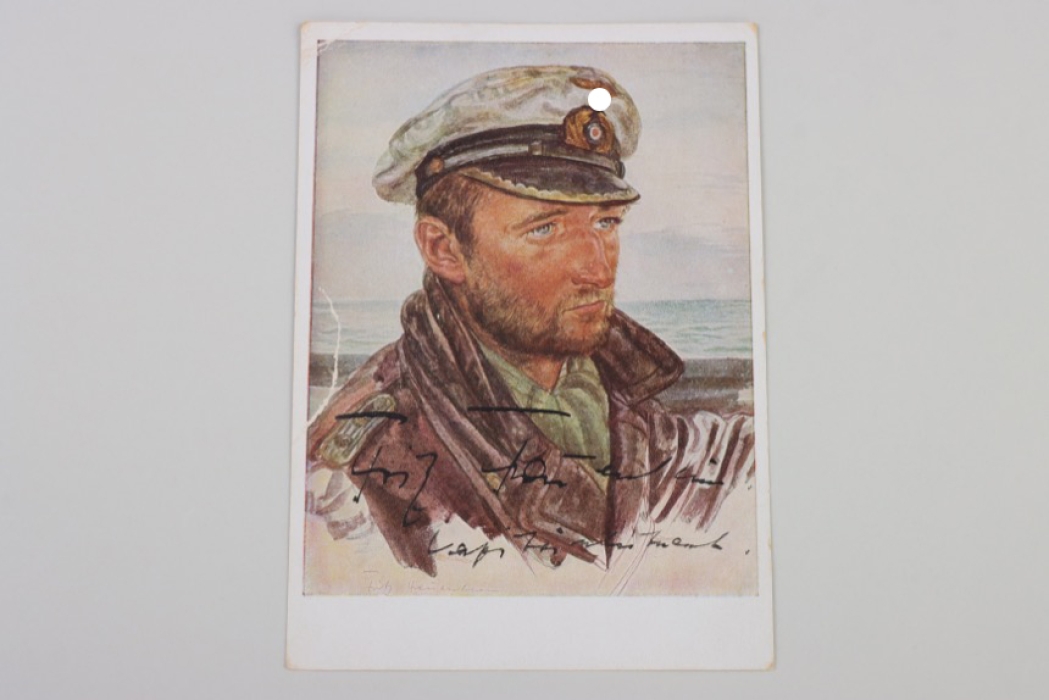 Frauenheim, Fritz (U-Boot) - Knight's Cross winner signed postcard