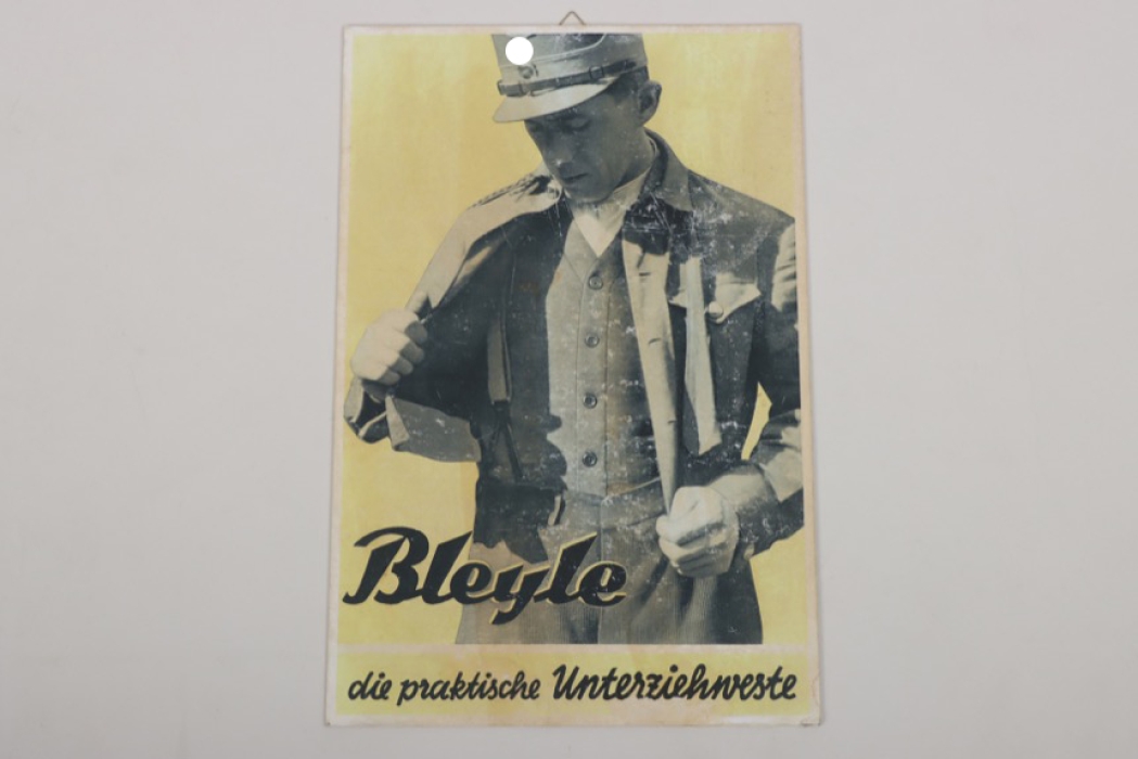 "Bleyle - die praktische Unterziehweste" advertising sign