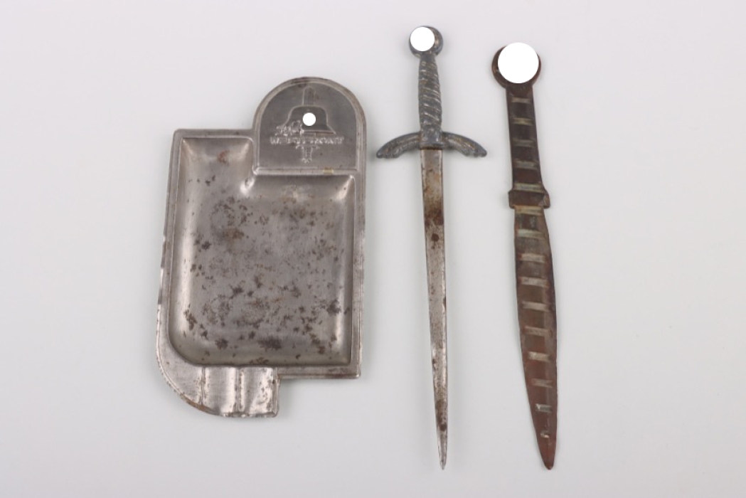 "Westfront" ashtray and two letter openers